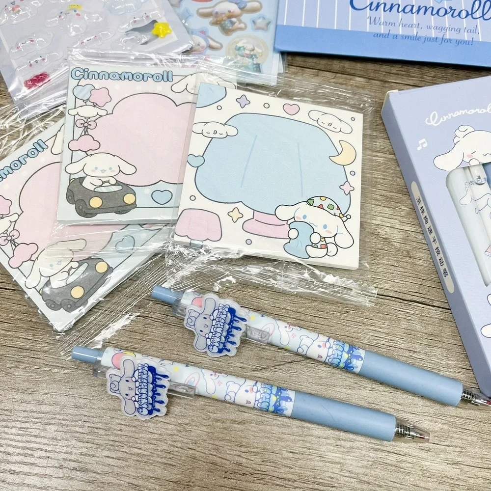Sanrio Cinnamoroll Stationery Set Notebook Pens Stickers Memo Pads Hair Ties Lot
